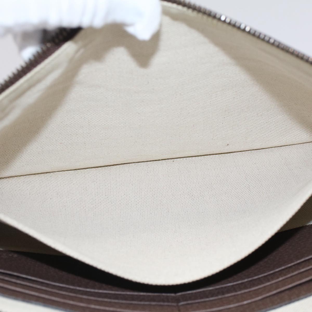 GUCCI GG Canvas Web Sherry Line Clutch Bag Beige Red Green 597619 yk8242