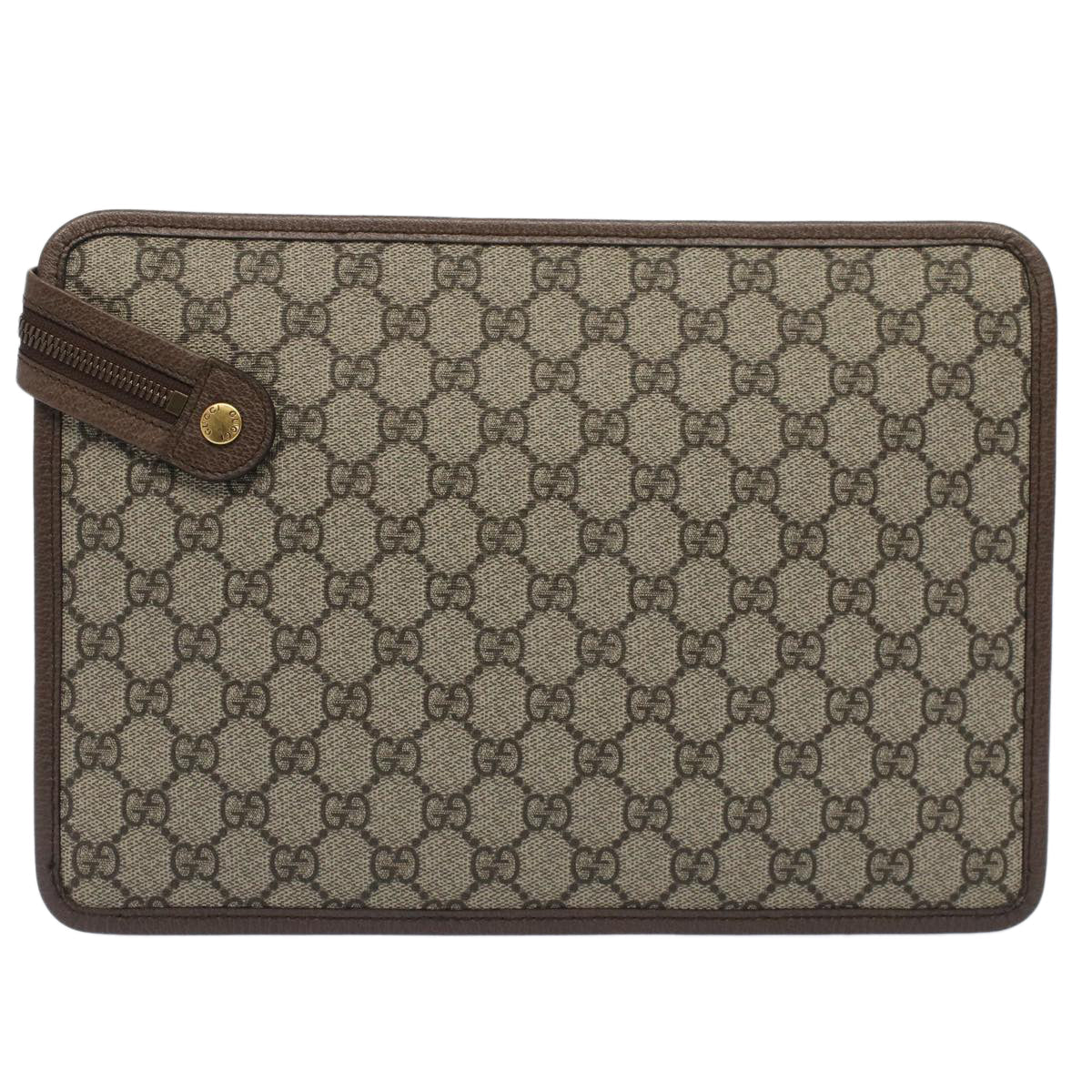 GUCCI GG Canvas Web Sherry Line Clutch Bag Beige Red Green 597619 yk8242