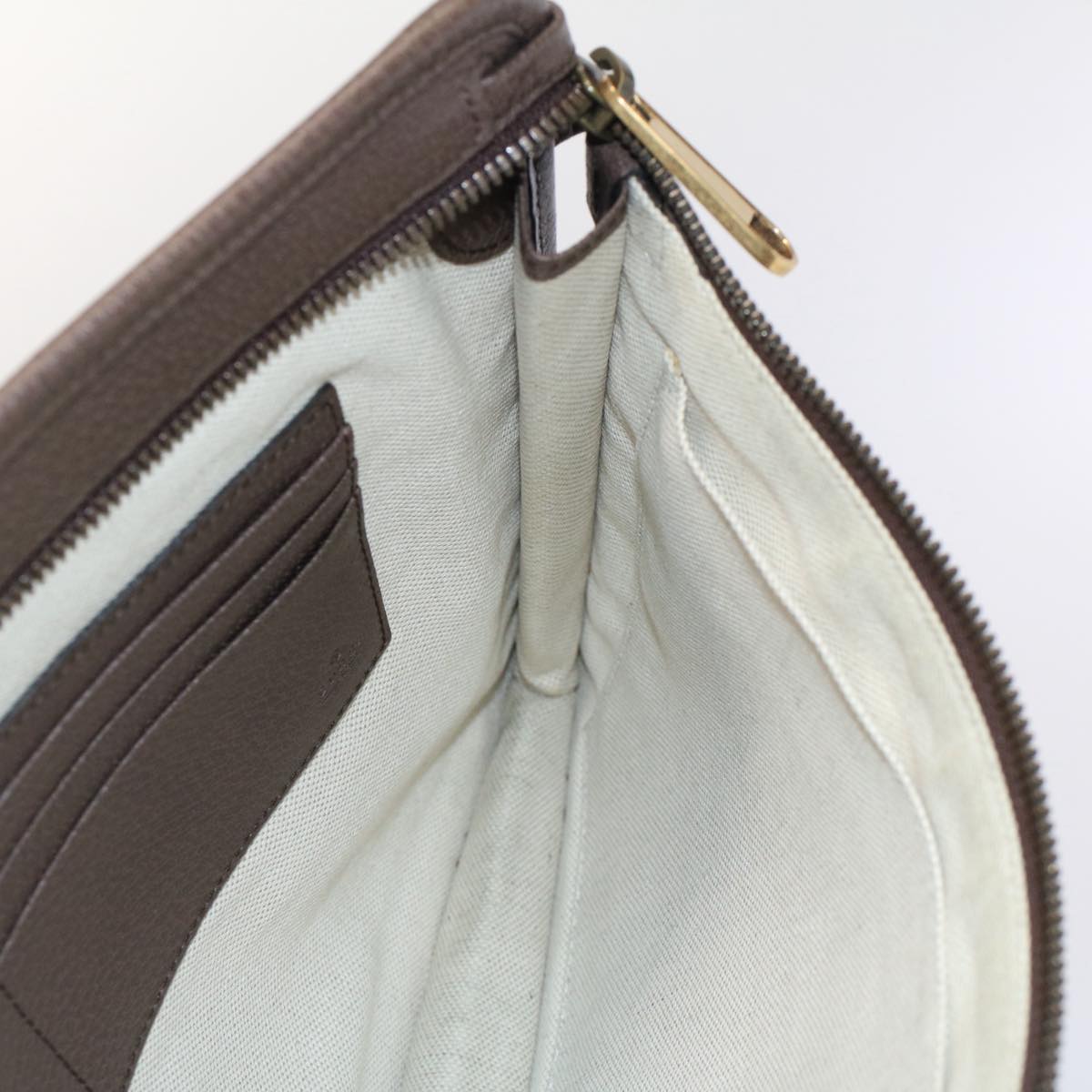 GUCCI GG Canvas Web Sherry Line Clutch Bag Beige Red Green 597619 yk8242