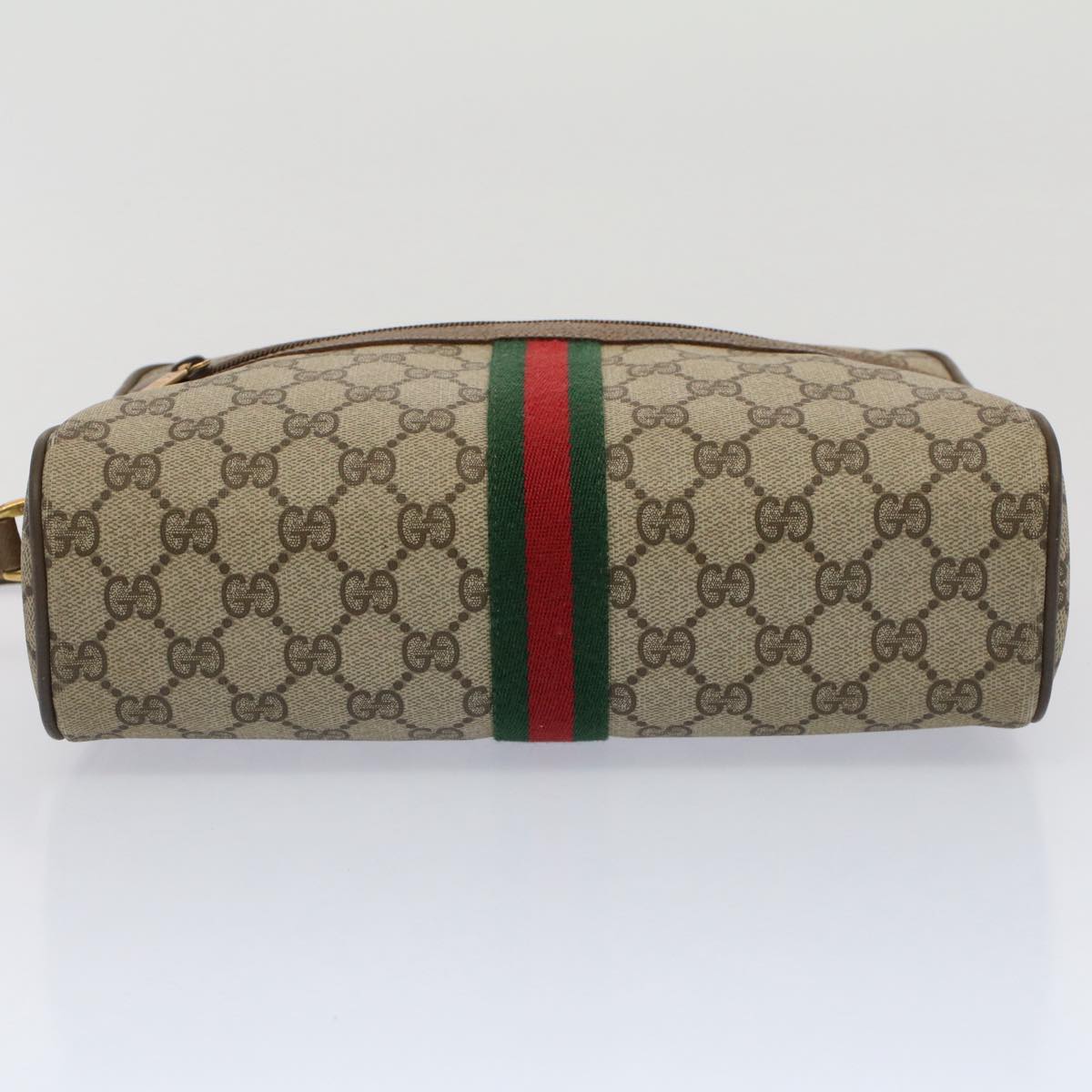 GUCCI GG Canvas Web Sherry Line Shoulder Bag Beige Red 56.02.005 yk8261