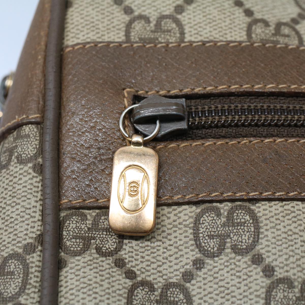 GUCCI GG Canvas Web Sherry Line Shoulder Bag Beige Red 56.02.005 yk8261