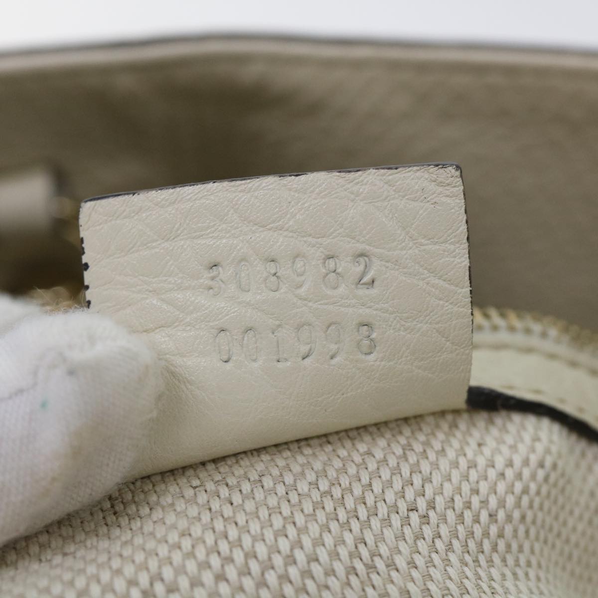 GUCCI Soho Chain Shoulder Bag Leather White 308982 yk8266