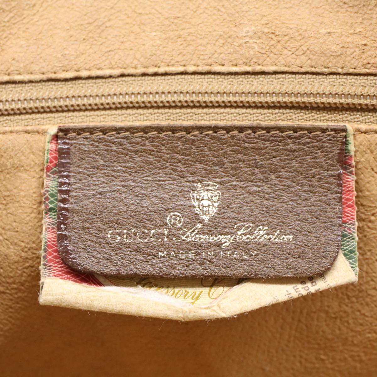GUCCI GG Canvas Clutch Bag PVC Leather Beige 89.01.044 yk8269