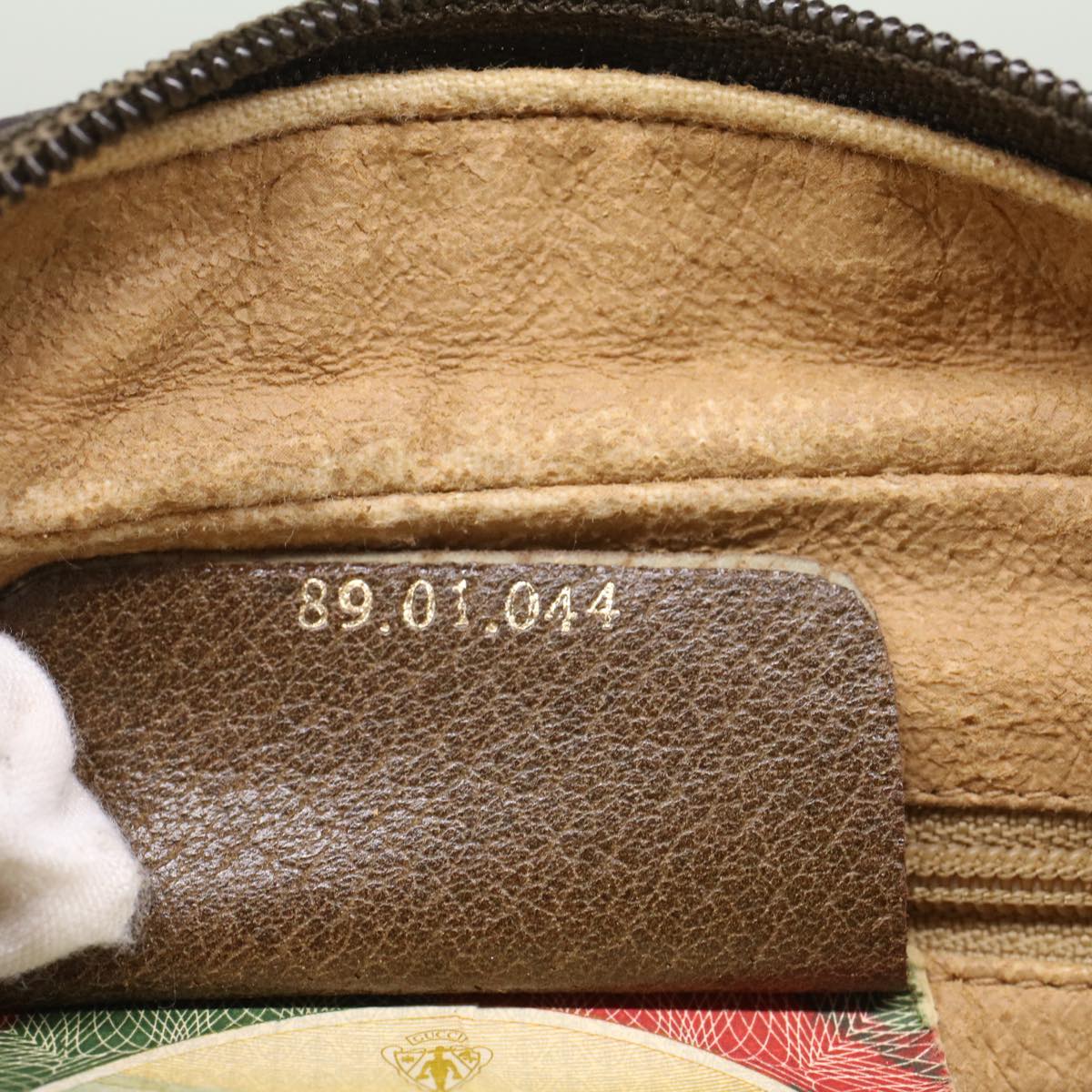 GUCCI GG Canvas Clutch Bag PVC Leather Beige 89.01.044 yk8269