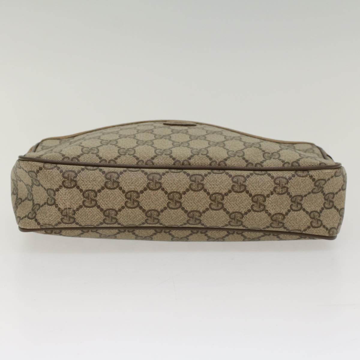 GUCCI GG Canvas Clutch Bag PVC Leather Beige 89.01.044 yk8269