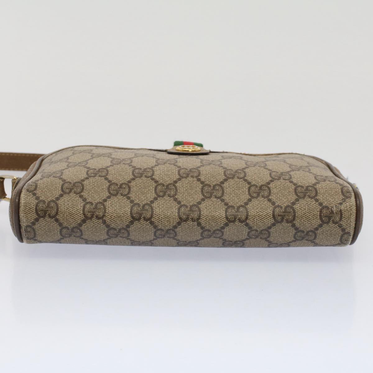 GUCCI GG Canvas Web Sherry Line Shoulder Bag Beige Red 116.02.089 yk8283