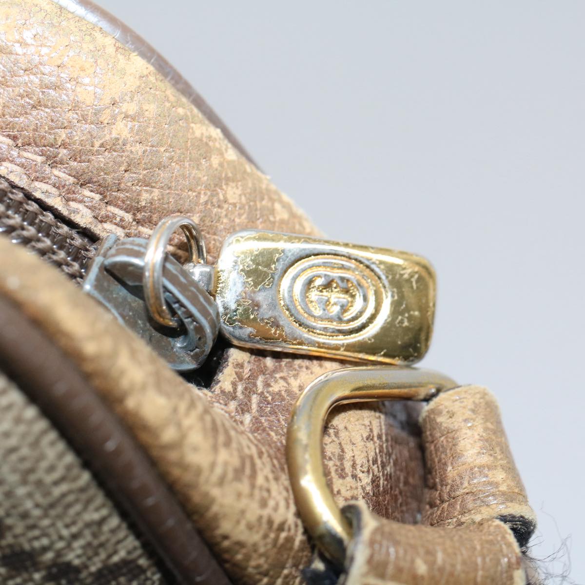 GUCCI GG Canvas Web Sherry Line Shoulder Bag Beige Red 116.02.089 yk8283