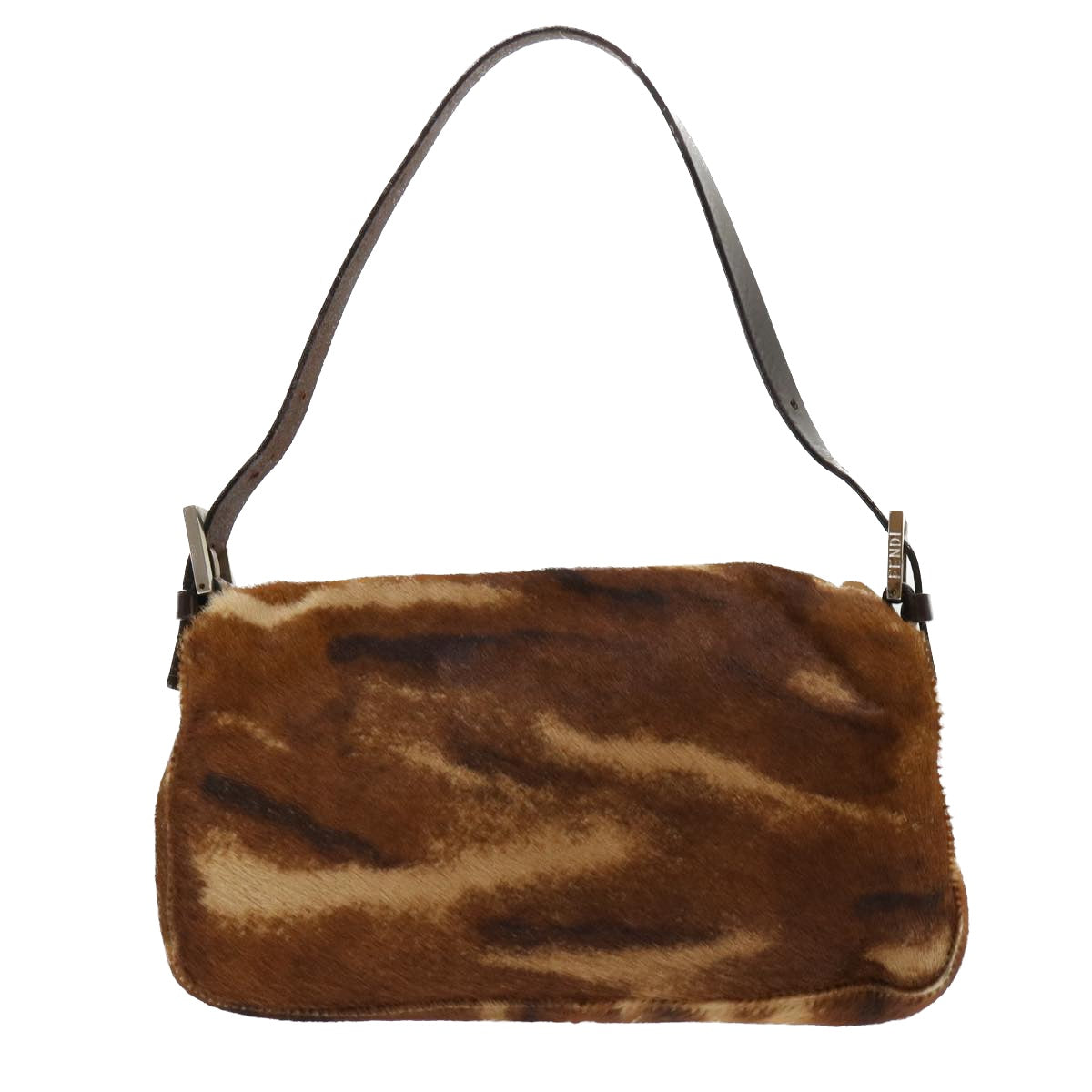 FENDI Mamma Baguette Shoulder Bag Harako leather Brown yk8292