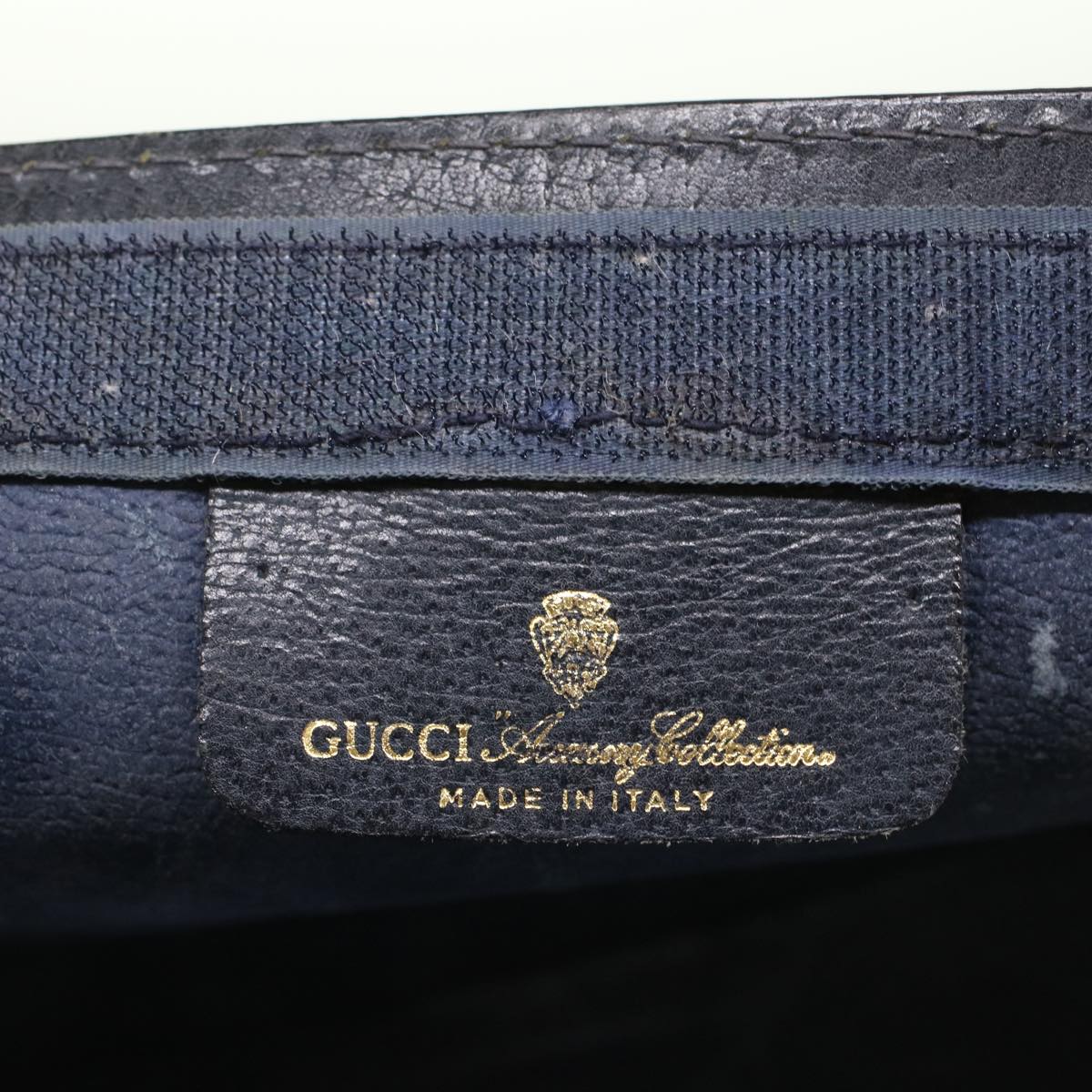 GUCCI GG Canvas Sherry Line Clutch Bag Gray Red Navy 64.014.2125.23 yk8296