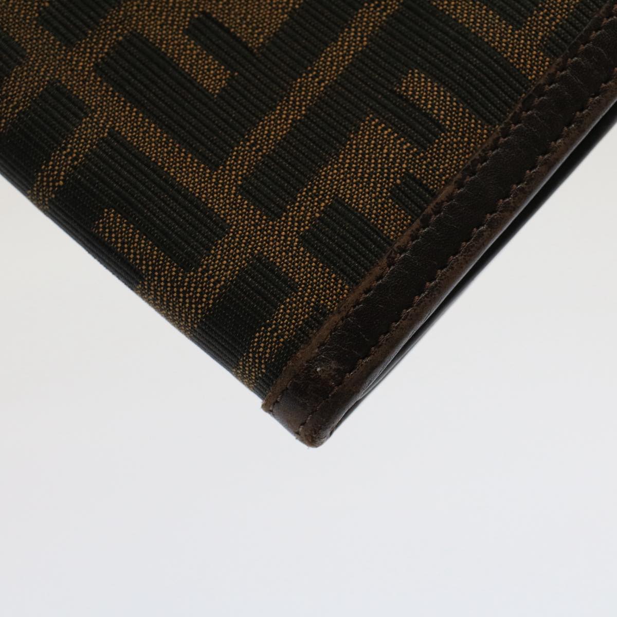 FENDI Zucca Canvas Wallet Black Brown yk8305