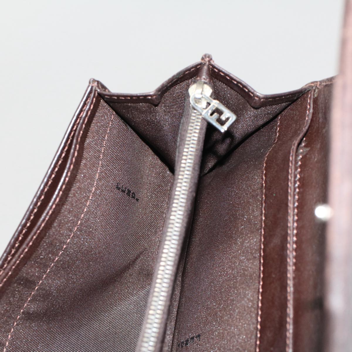FENDI Zucca Canvas Wallet Black Brown yk8305