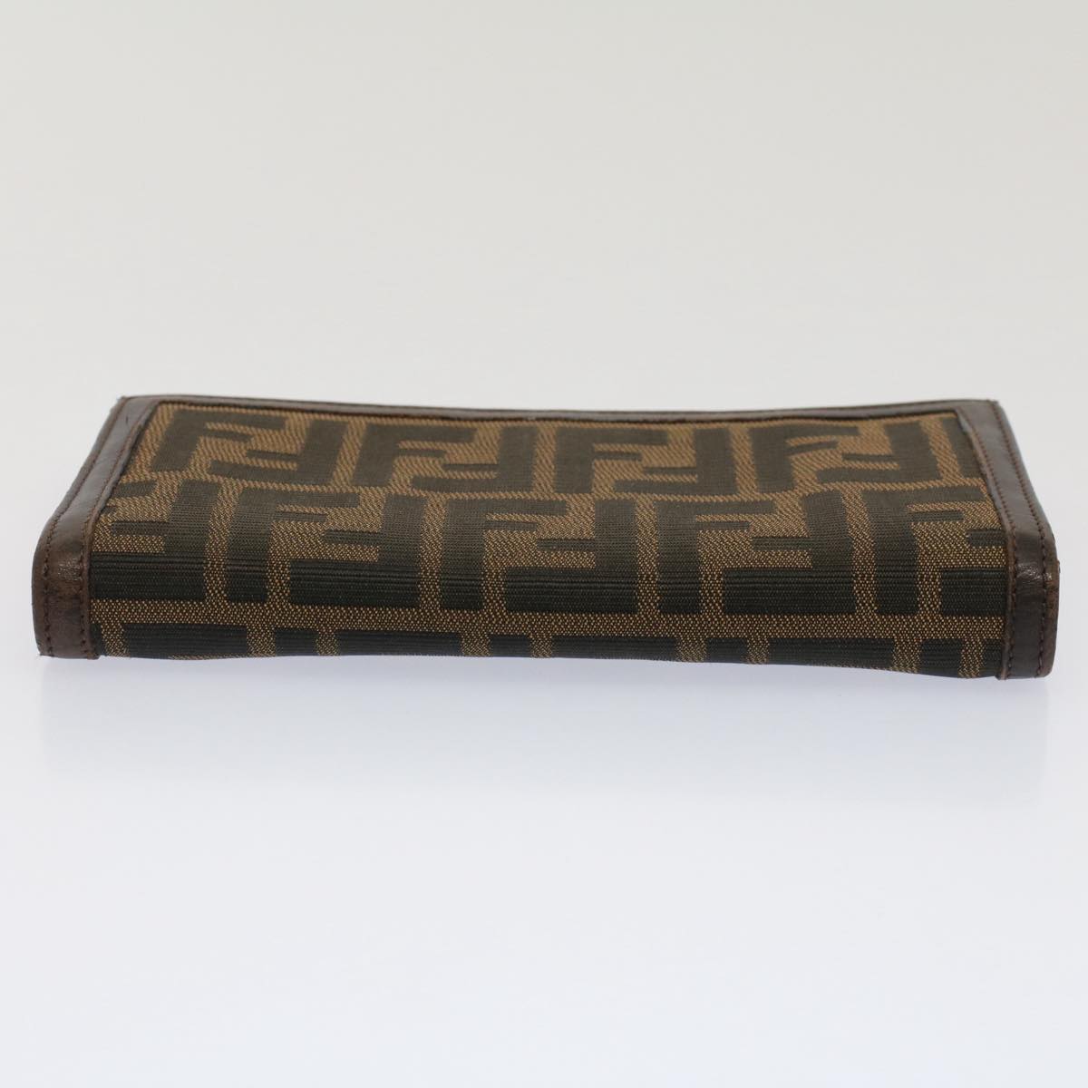 FENDI Zucca Canvas Wallet Black Brown yk8305