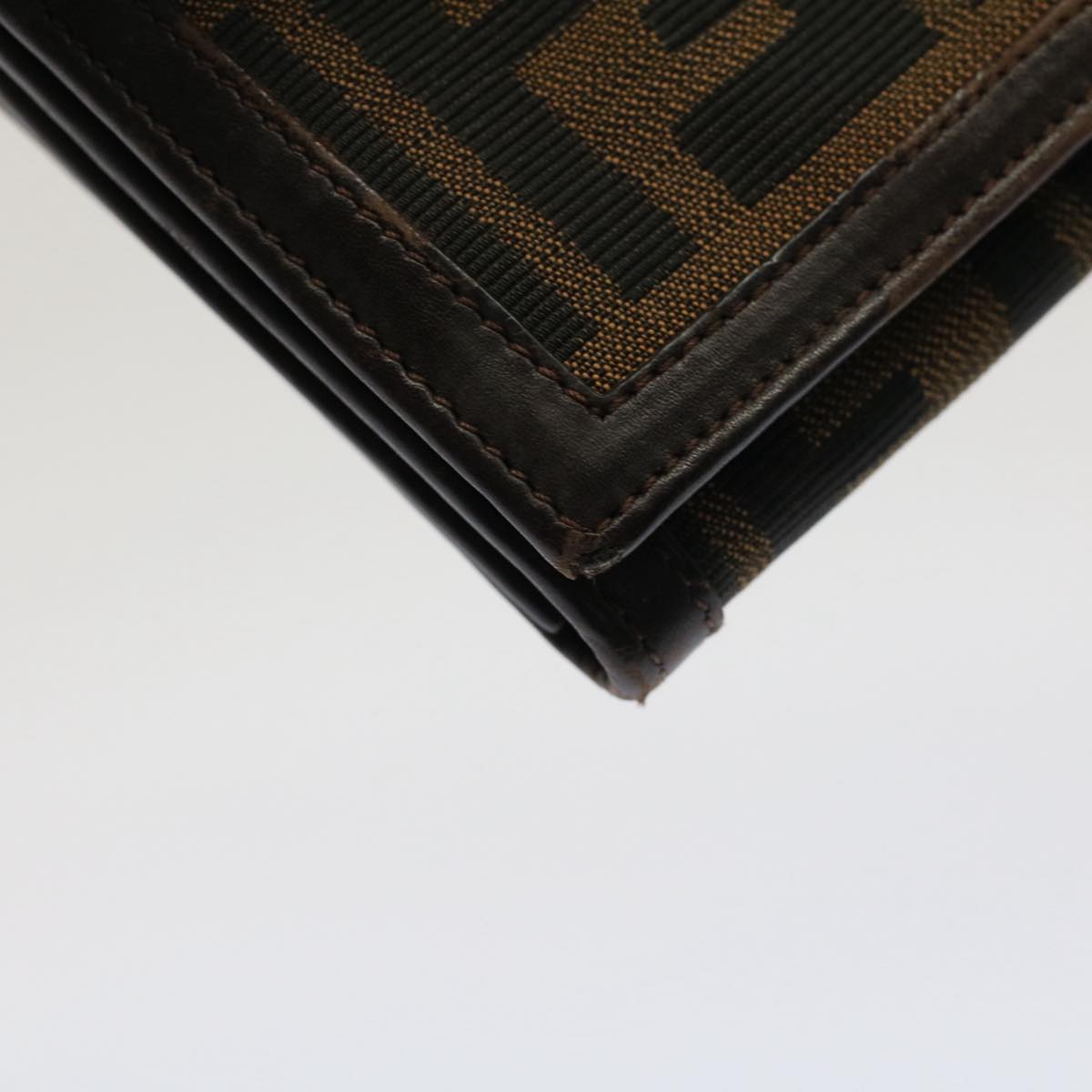 FENDI Zucca Canvas Wallet Black Brown yk8305