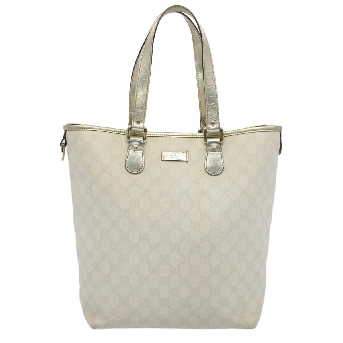 GUCCI GG Canvas Tote Bag White 189896 yk8306