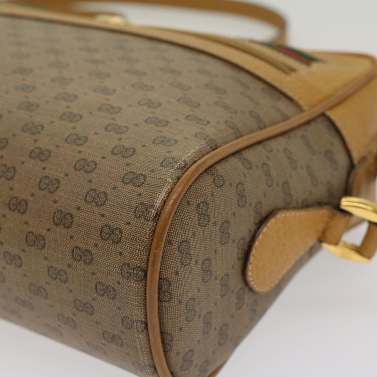 GUCCI Micro GG Canvas Web Sherry Line Shoulder Bag Beige 56.02.088 yk8307