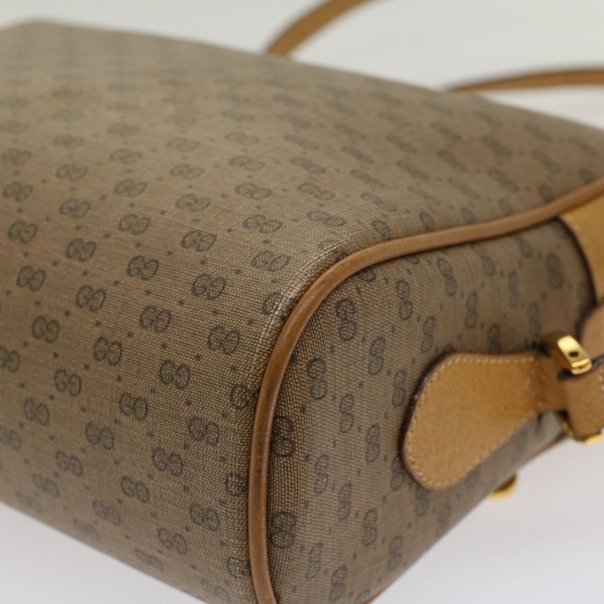 GUCCI Micro GG Canvas Web Sherry Line Shoulder Bag Beige 56.02.088 yk8307