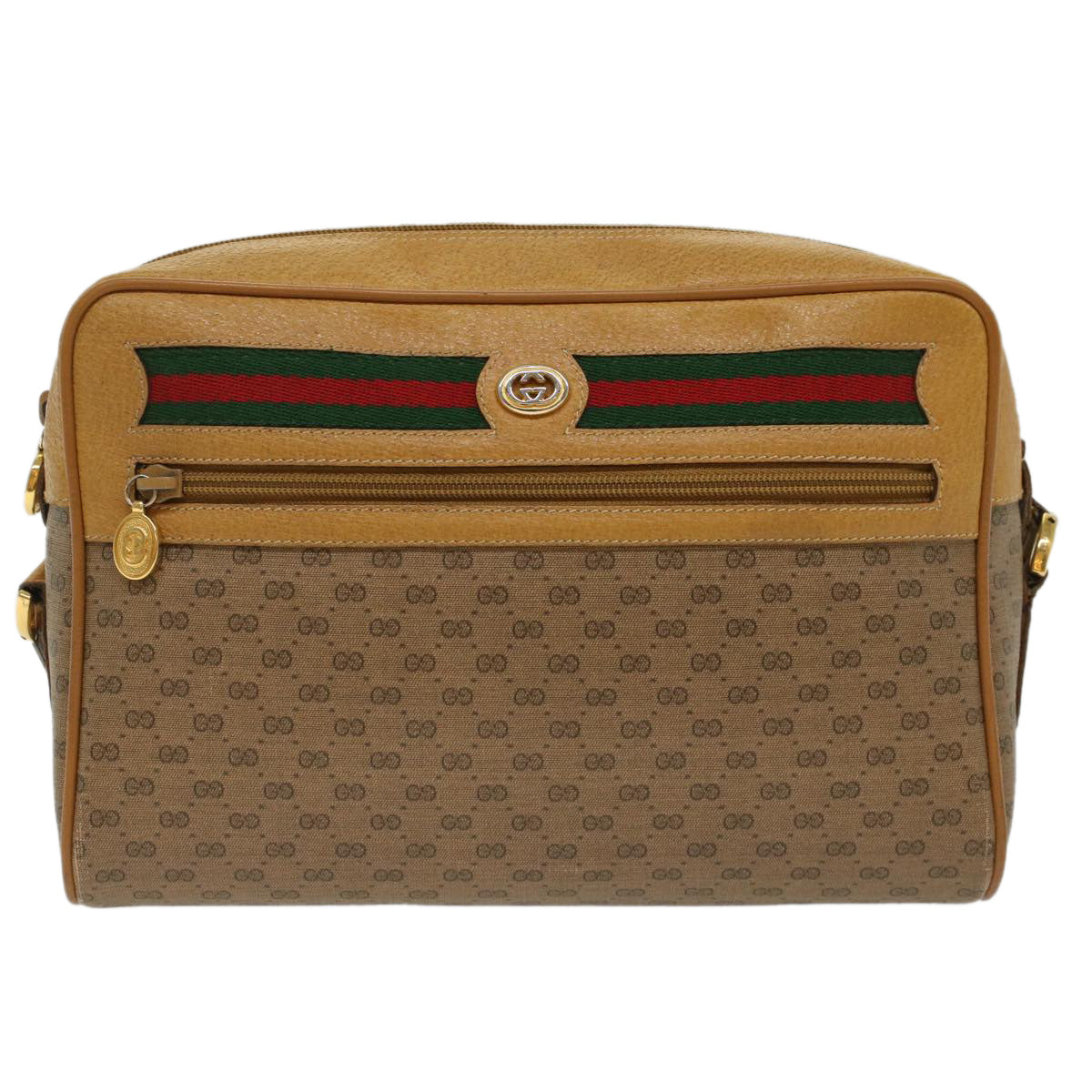 GUCCI Micro GG Canvas Web Sherry Line Shoulder Bag Beige 56.02.088 yk8307