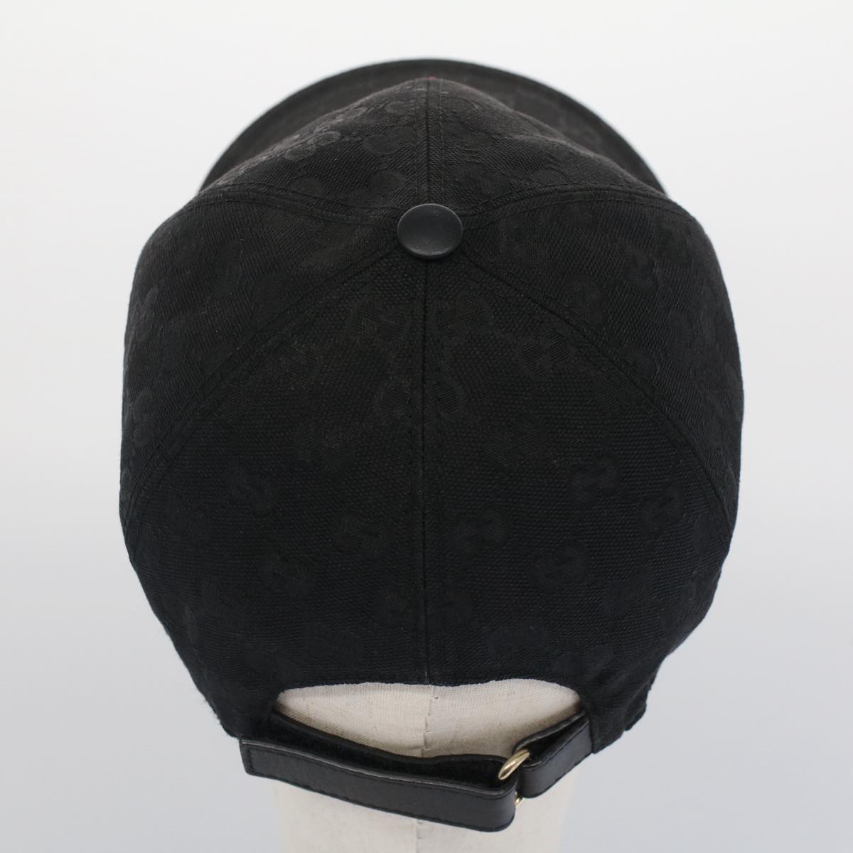 GUCCI GG Canvas Web Sherry Line Cap XL Black Red Green 200035 yk8309