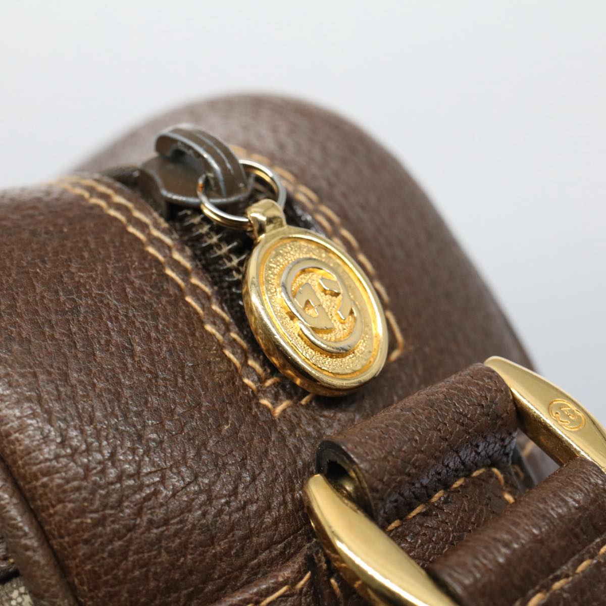 GUCCI GG Canvas Shoulder Bag PVC Leather Beige 001.56.0942 yk8312