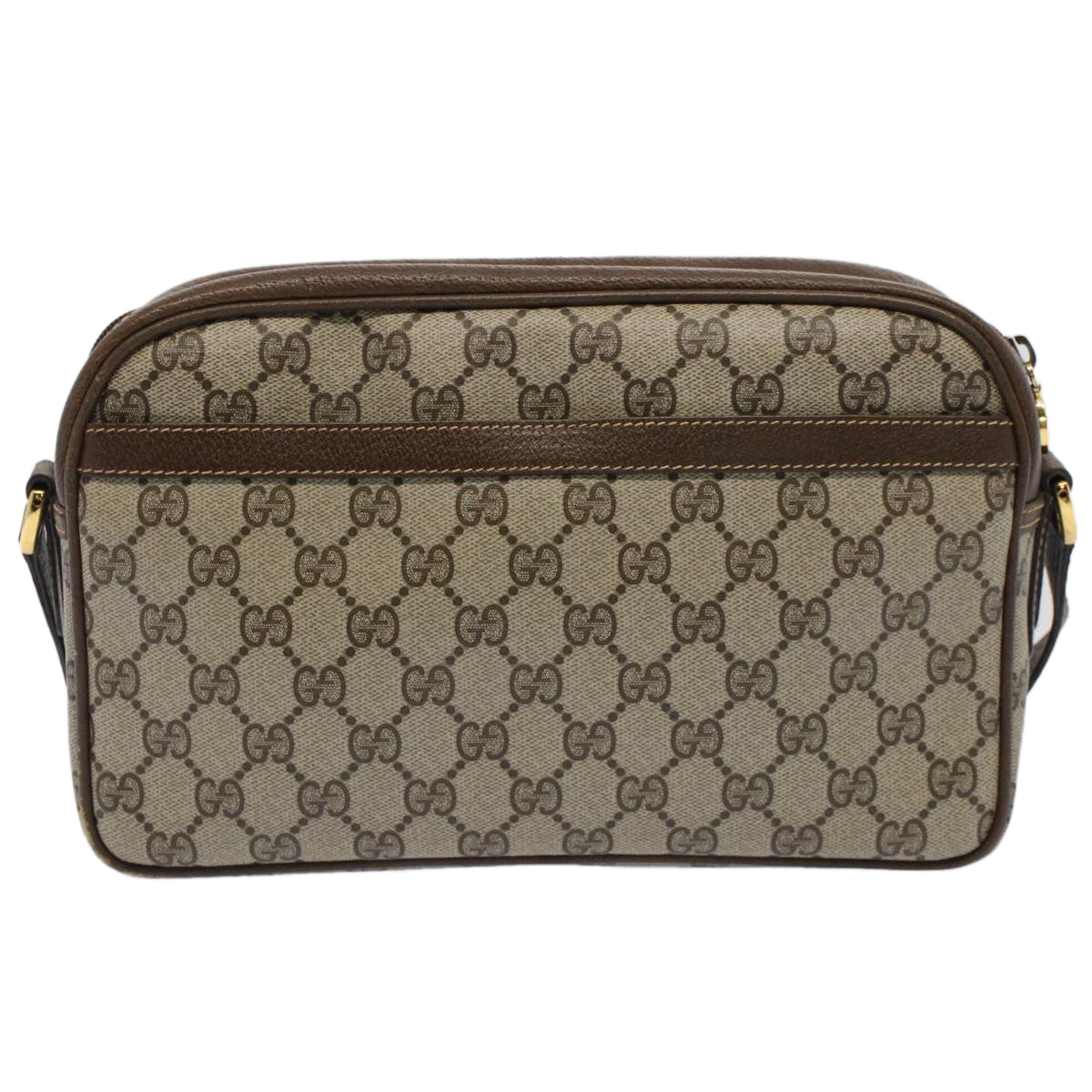 GUCCI GG Canvas Shoulder Bag PVC Leather Beige 001.56.0942 yk8312