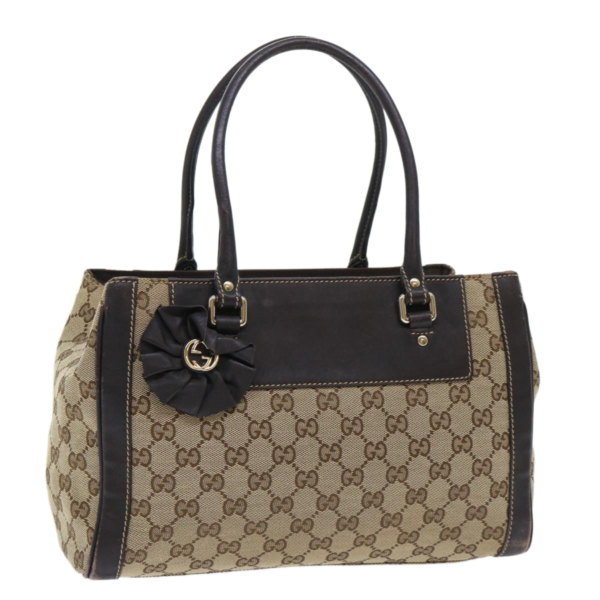GUCCI GG Canvas Shoulder Bag Beige 190247 yk8323