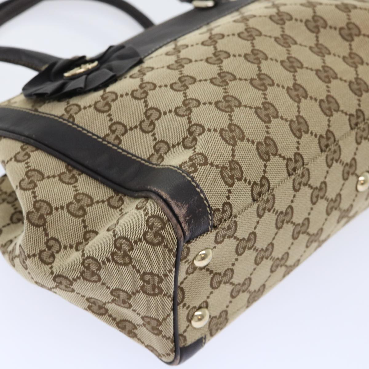 GUCCI GG Canvas Shoulder Bag Beige 190247 yk8323