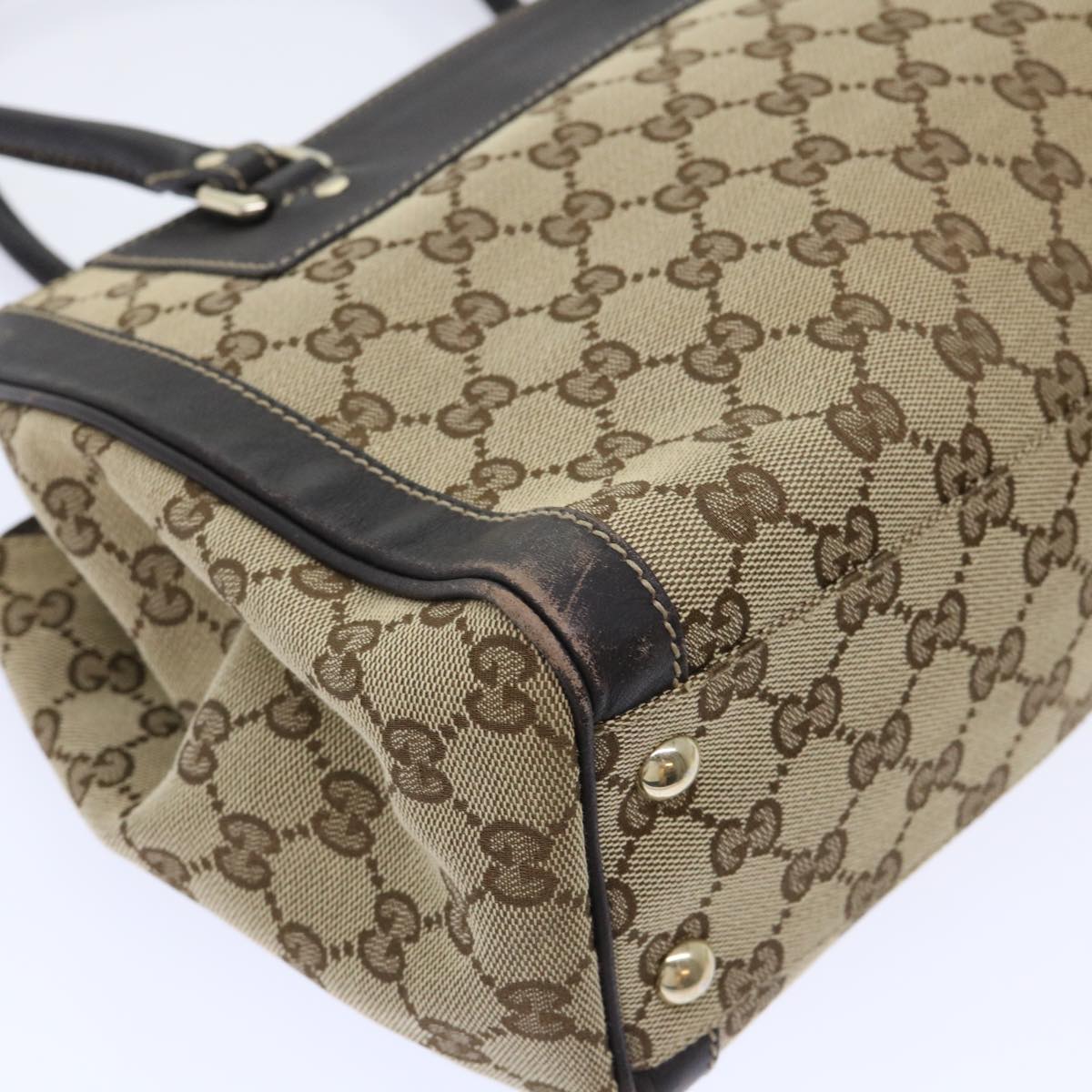 GUCCI GG Canvas Shoulder Bag Beige 190247 yk8323