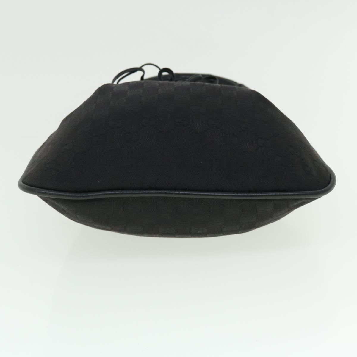 GUCCI GG Canvas Bamboo Shoulder Bag Black 001.4033 yk8328
