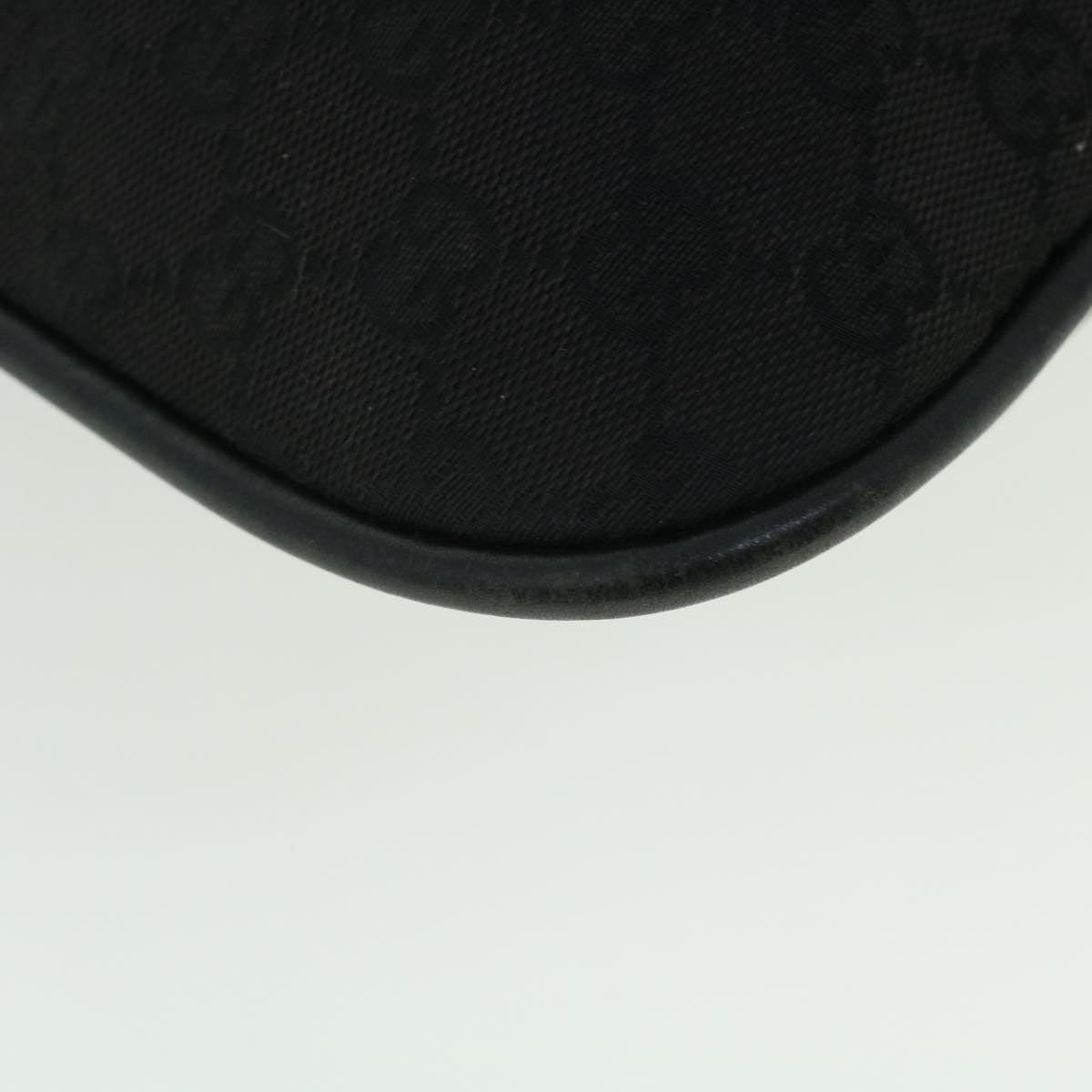 GUCCI GG Canvas Bamboo Shoulder Bag Black 001.4033 yk8328