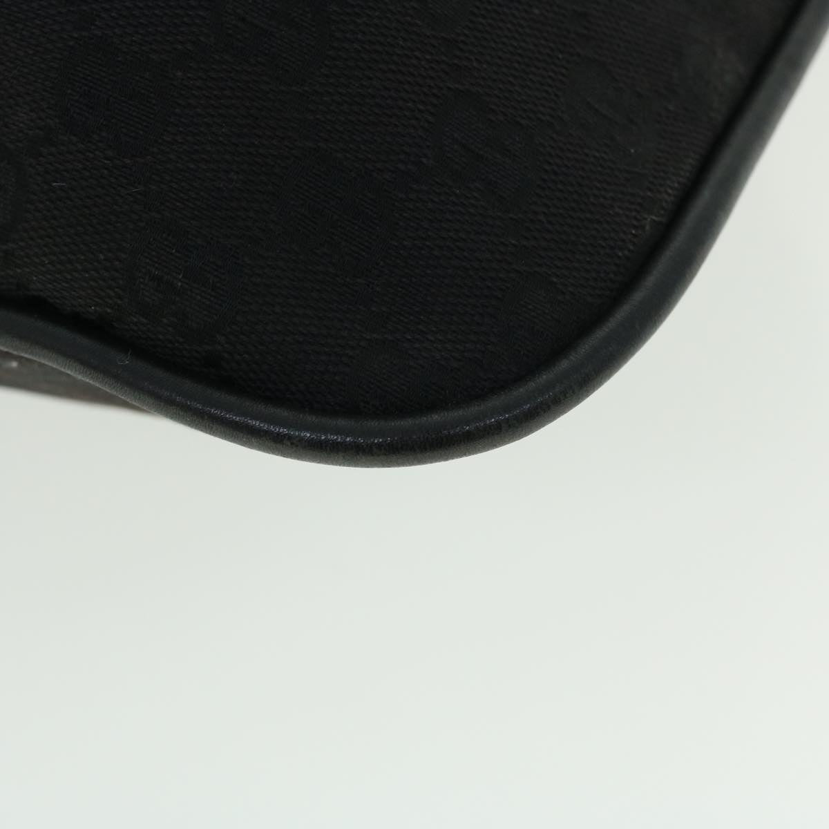 GUCCI GG Canvas Bamboo Shoulder Bag Black 001.4033 yk8328