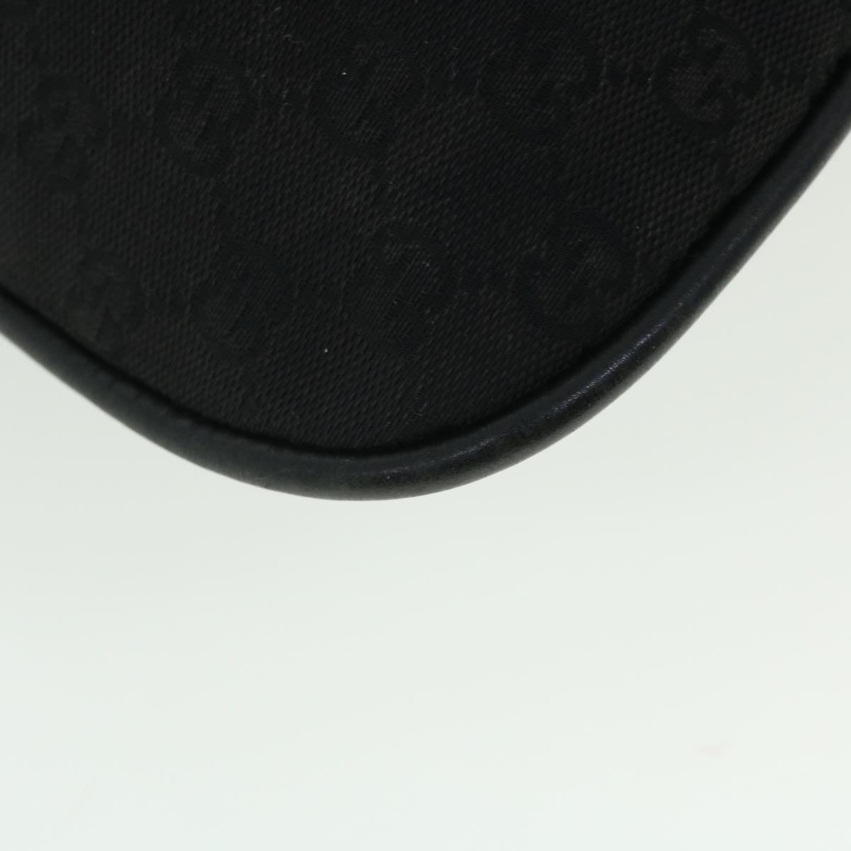 GUCCI GG Canvas Bamboo Shoulder Bag Black 001.4033 yk8328