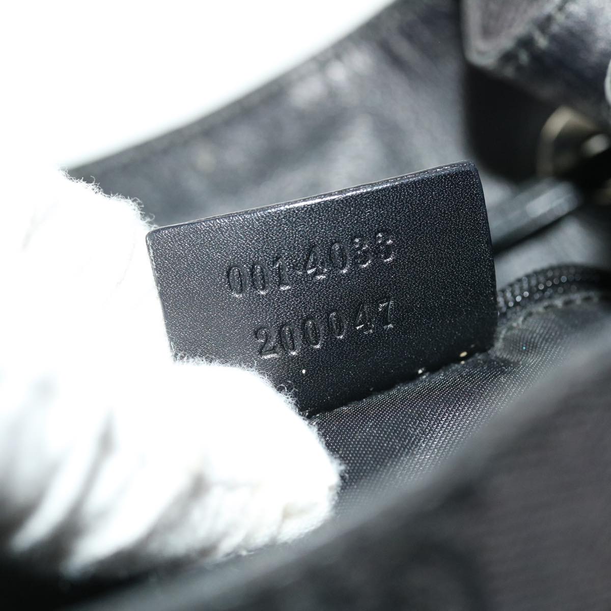 GUCCI GG Canvas Bamboo Shoulder Bag Black 001.4033 yk8328