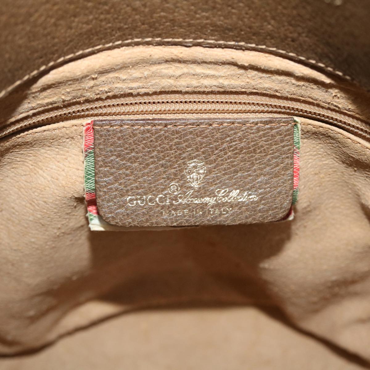 GUCCI GG Canvas Web Sherry Line Shoulder Bag PVC Leather Beige Red yk8333