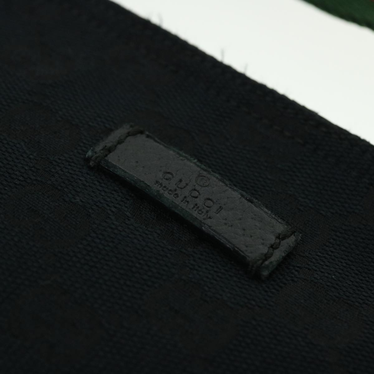 GUCCI GG Canvas Web Sherry Line Shoulder Bag Black Red Green 189749 yk8345