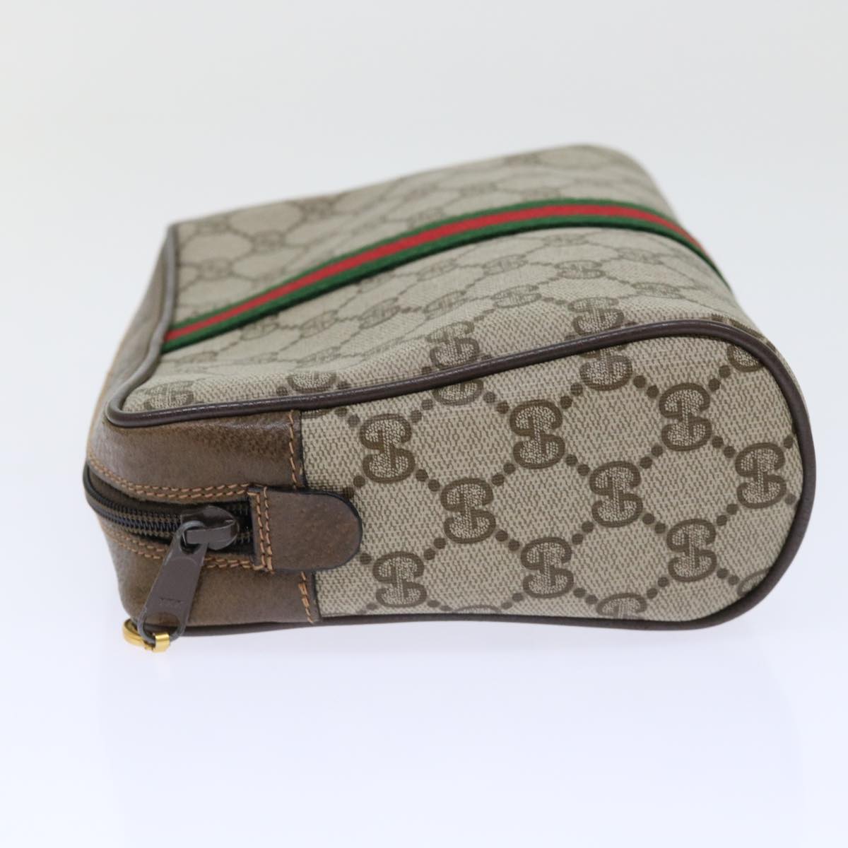 GUCCI GG Canvas Web Sherry Line Clutch Bag Beige Red 63 01 012 yk8363B