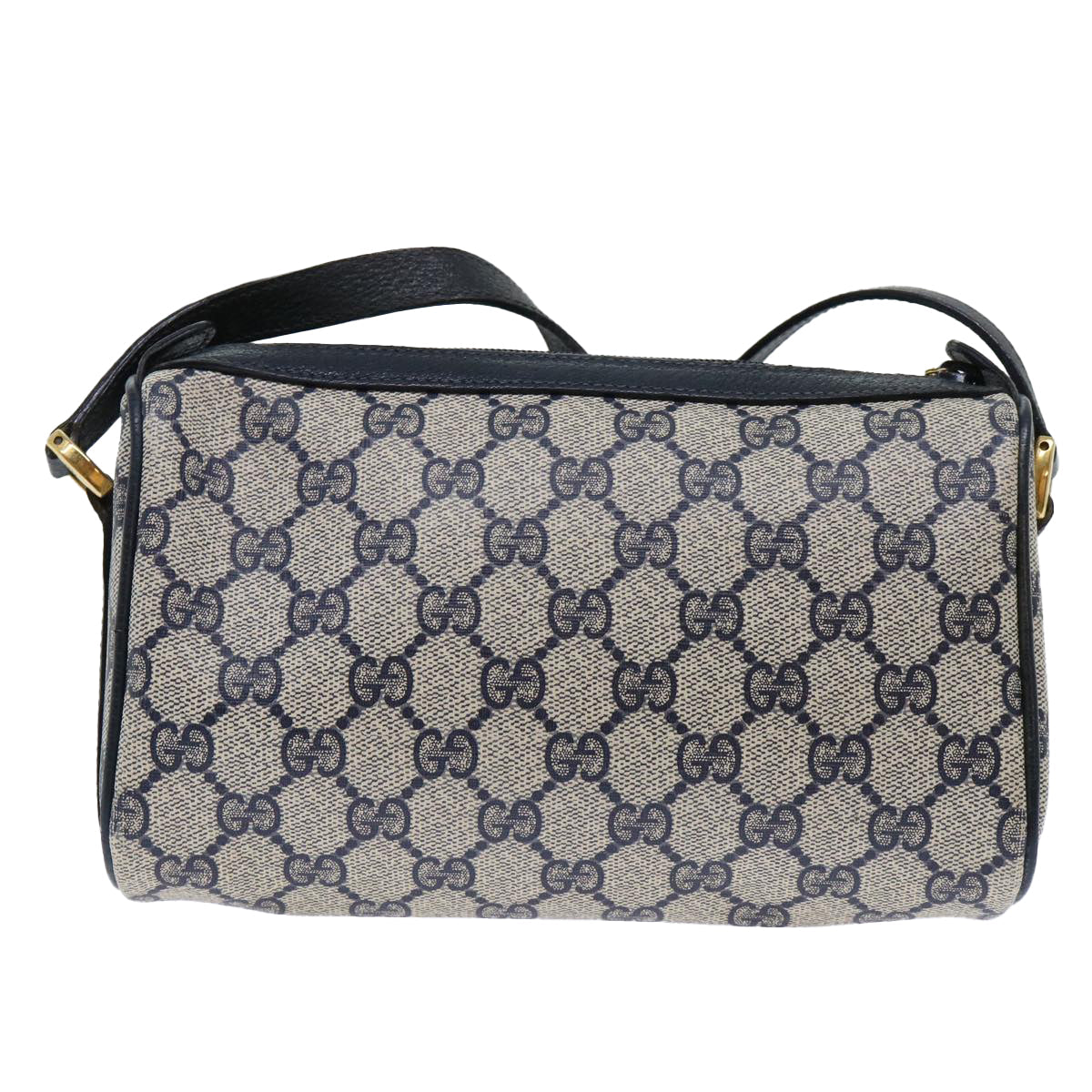 GUCCI GG Canvas Sherry Line Shoulder Bag Gray Red Navy 89 02 018 yk8374B