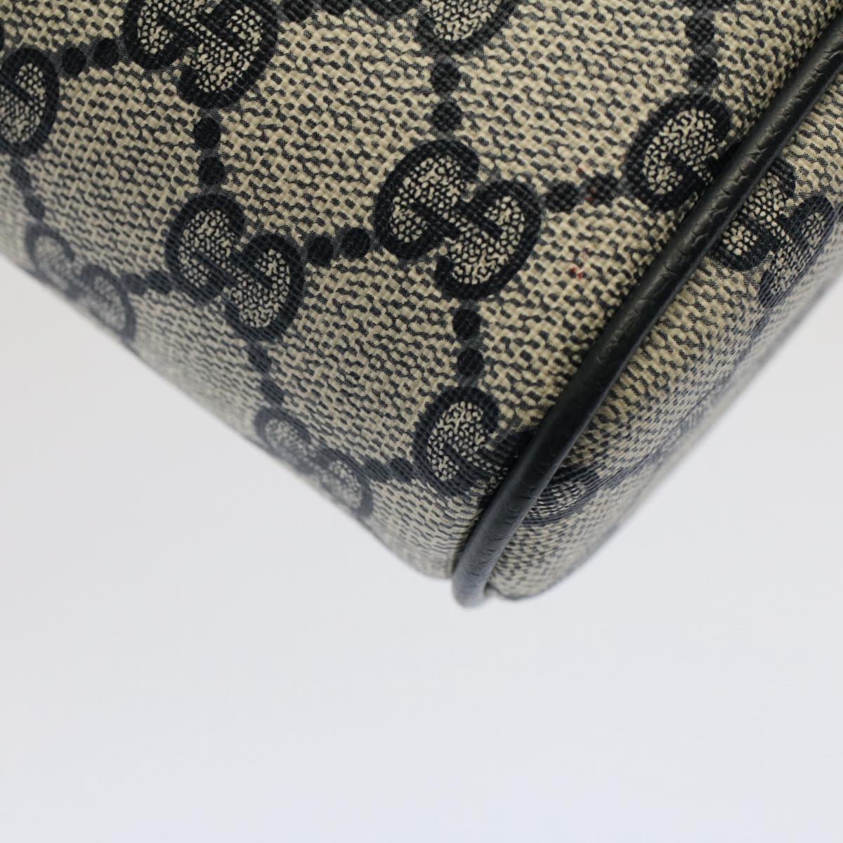 GUCCI GG Canvas Sherry Line Clutch Bag Gray Red Navy 010.378... yk8375B