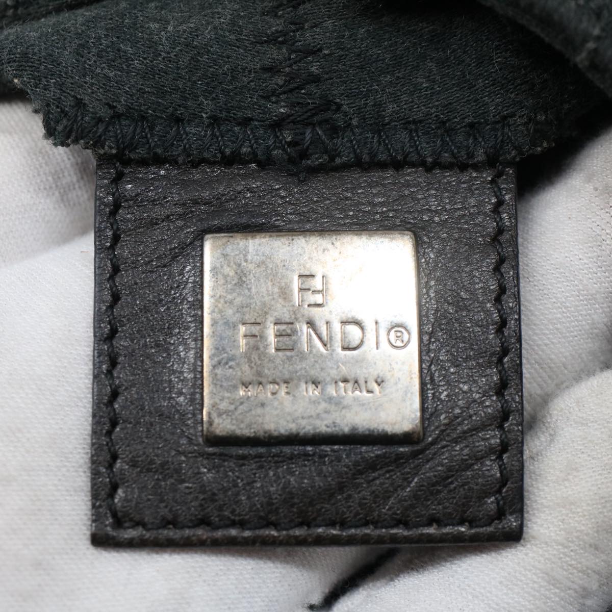 FENDI Mamma Baguette Shoulder Bag Cotton Gray 2354 26686 099 yk8388B