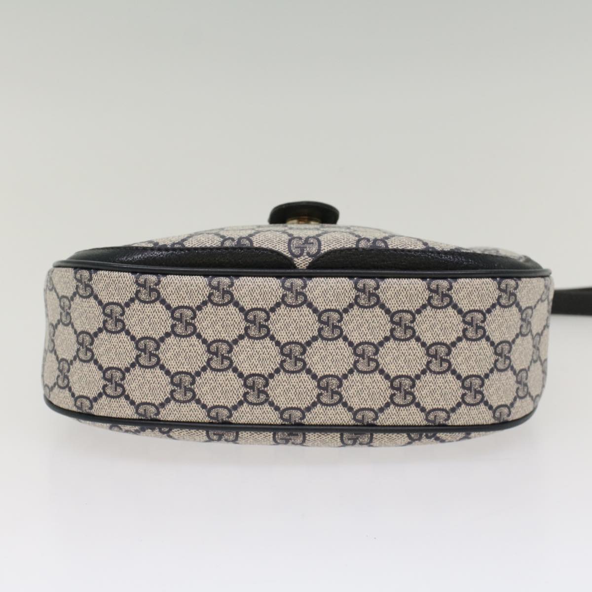 GUCCI GG Canvas Sherry Line Shoulder Bag Gray Red Navy 10 02 056 yk8393B