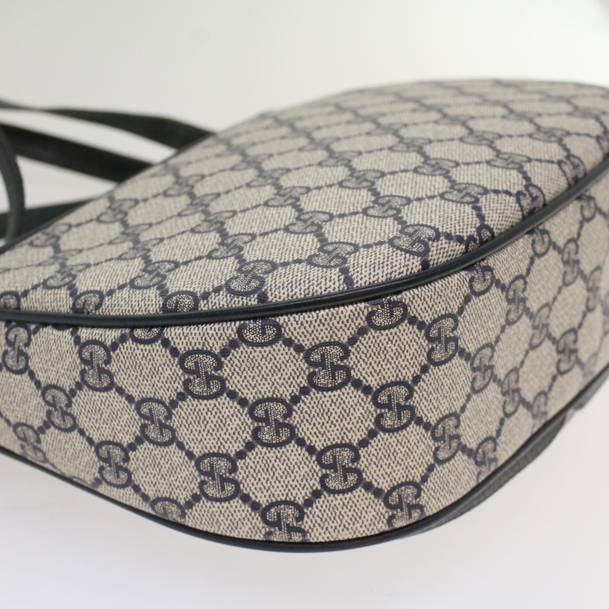 GUCCI GG Canvas Sherry Line Shoulder Bag Gray Red Navy 10 02 056 yk8393B