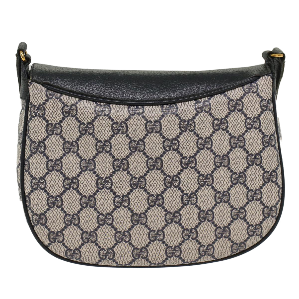 GUCCI GG Canvas Sherry Line Shoulder Bag Gray Red Navy 10 02 056 yk8393B