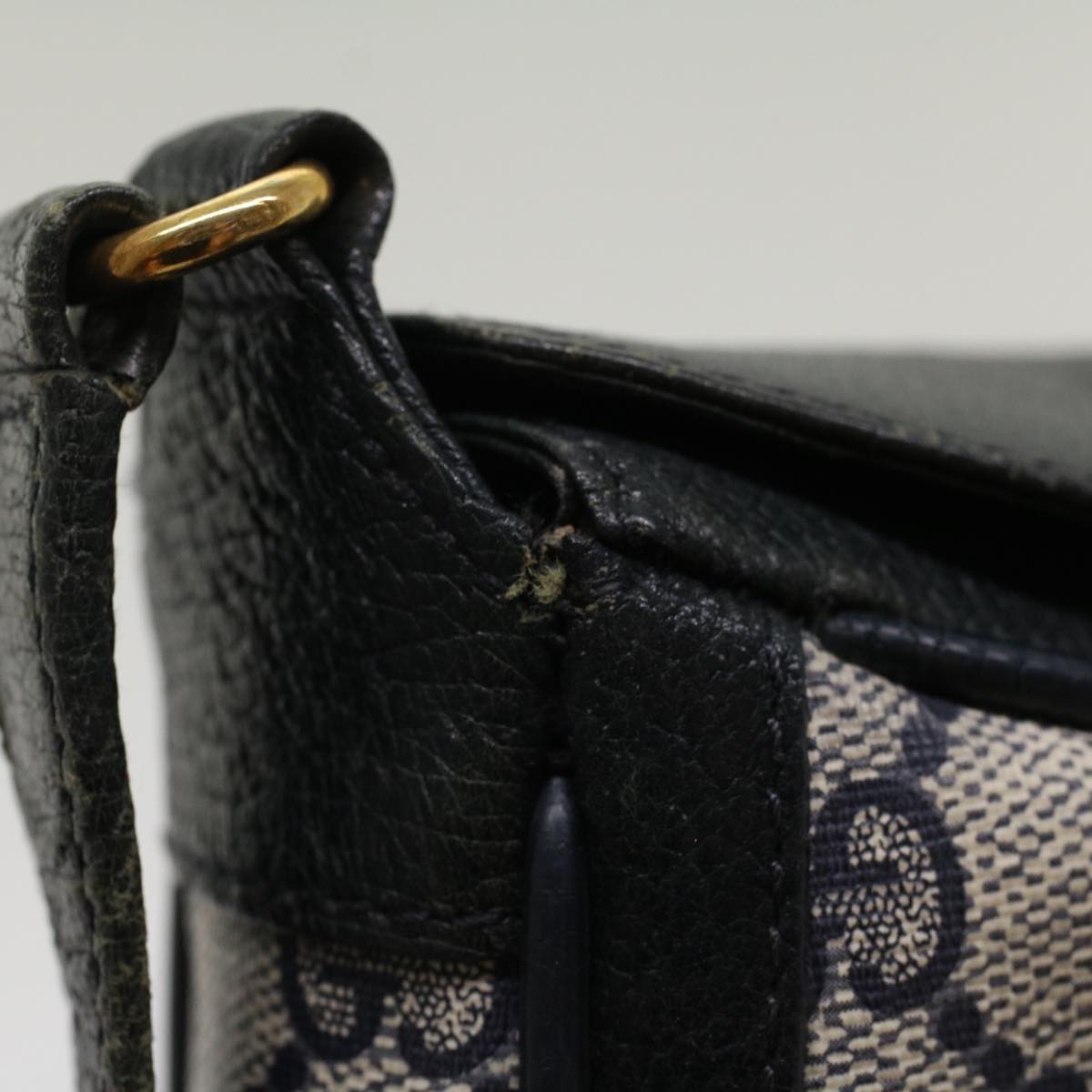 GUCCI GG Canvas Sherry Line Shoulder Bag Gray Red Navy 10 02 056 yk8393B