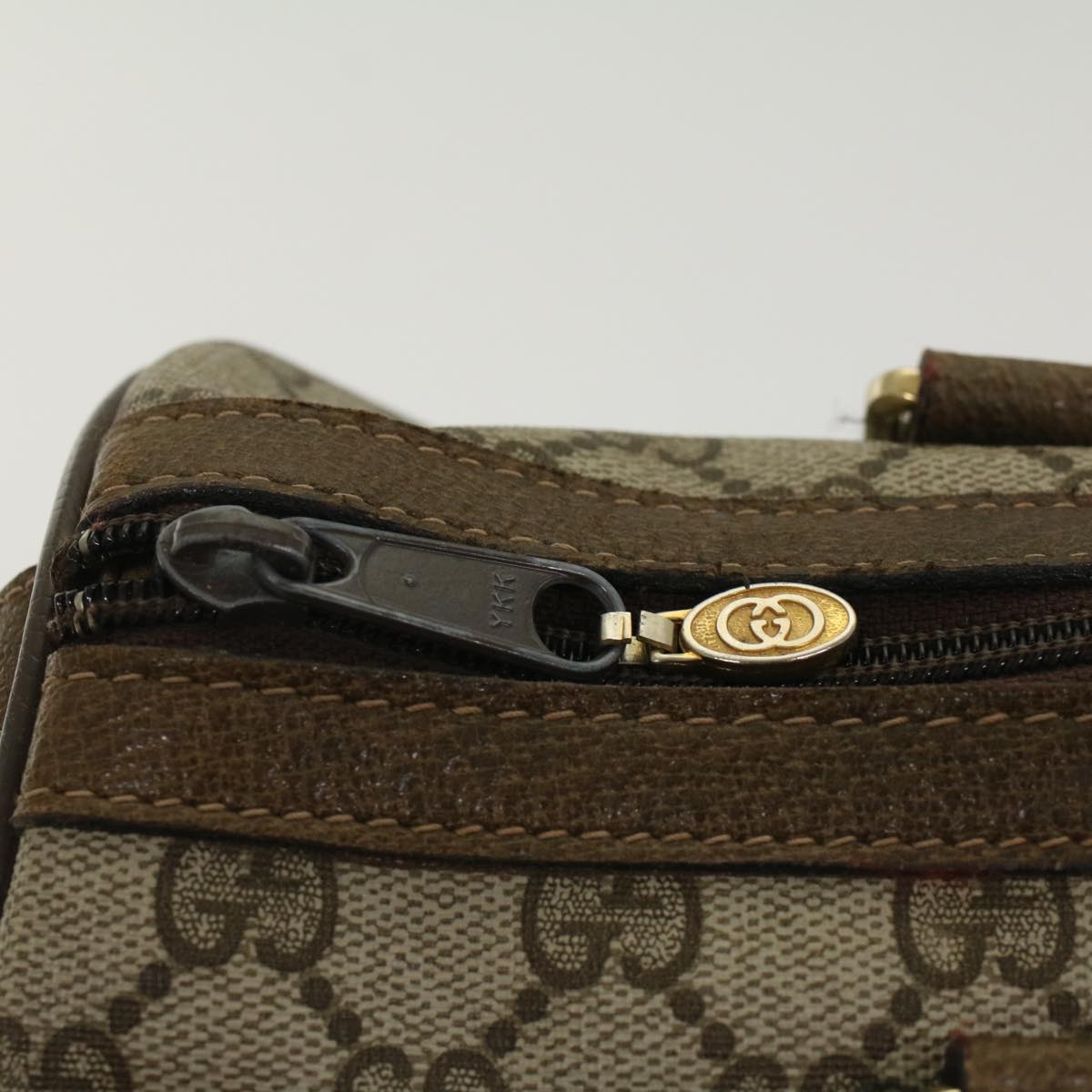 GUCCI GG Canvas Web Sherry Line Boston Bag Beige Red 20 012 3842 yk8394B