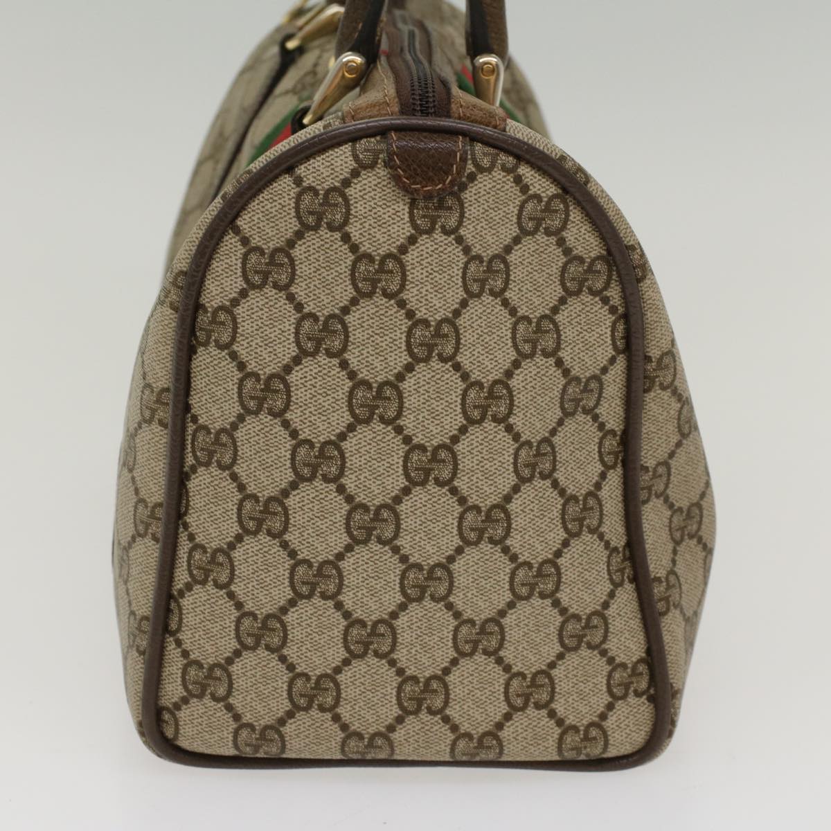 GUCCI GG Canvas Web Sherry Line Boston Bag Beige Red 20 012 3842 yk8394B