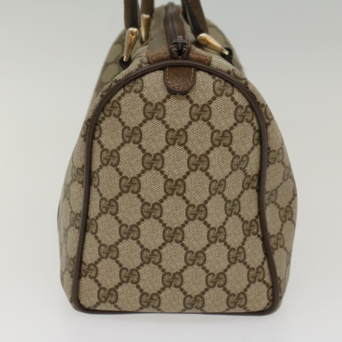 GUCCI GG Canvas Web Sherry Line Boston Bag Beige Red 20 012 3842 yk8394B