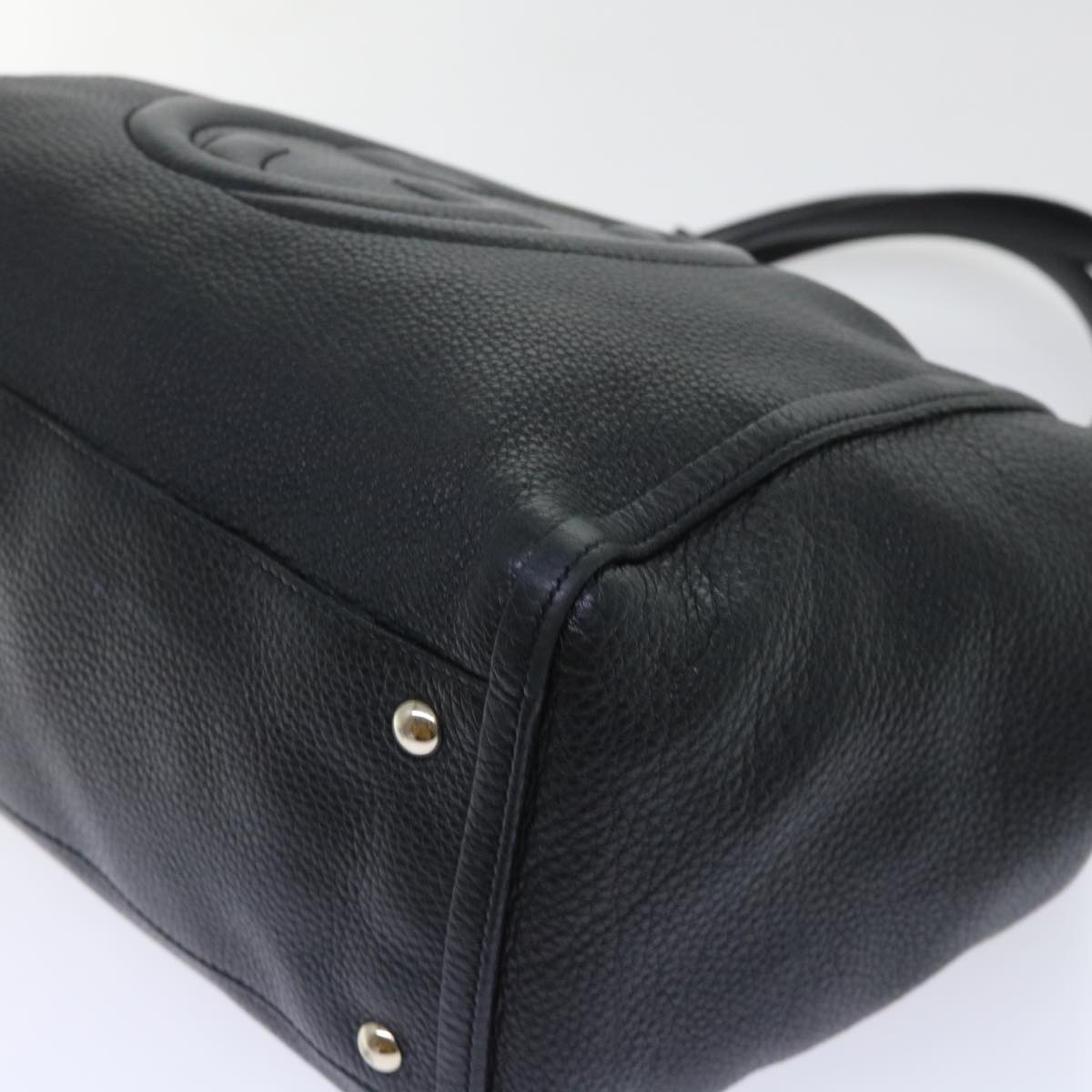 GUCCI Soho Shoulder Bag Leather Black 282309 yk8405