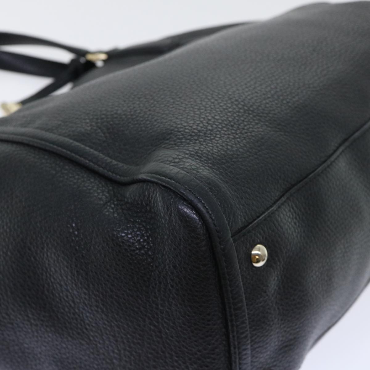 GUCCI Soho Shoulder Bag Leather Black 282309 yk8405