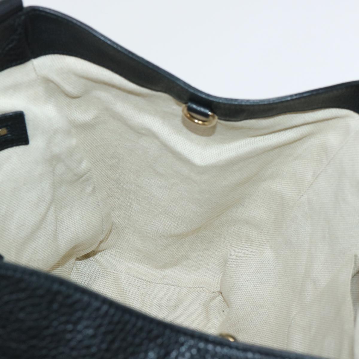 GUCCI Soho Shoulder Bag Leather Black 282309 yk8405
