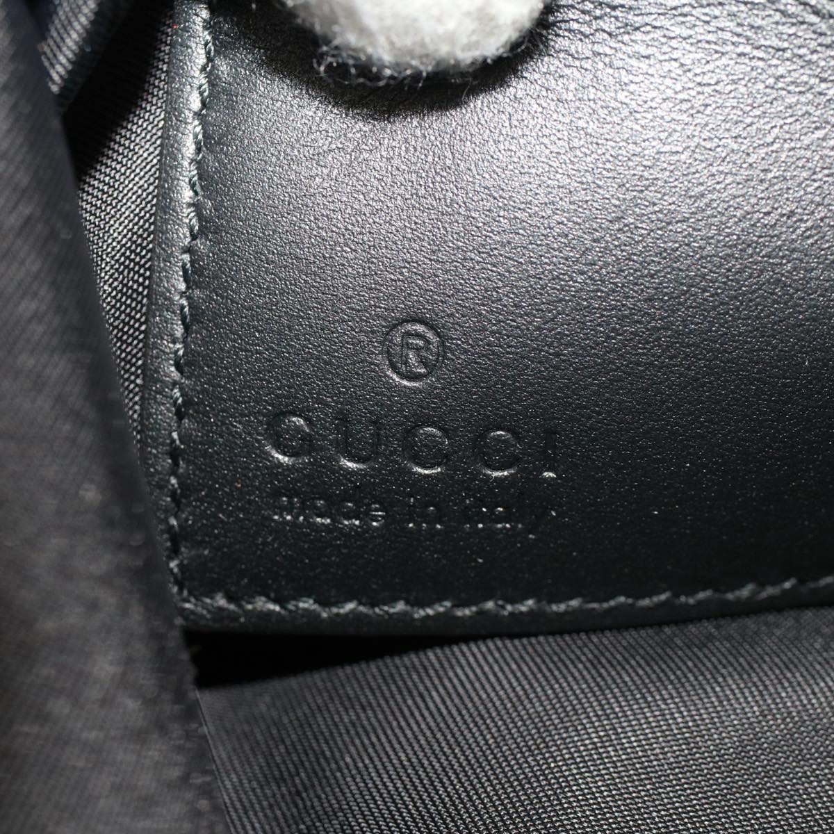 GUCCI GG Canvas Chain Accessory Pouch PVC Leather Beige 428449 yk8408