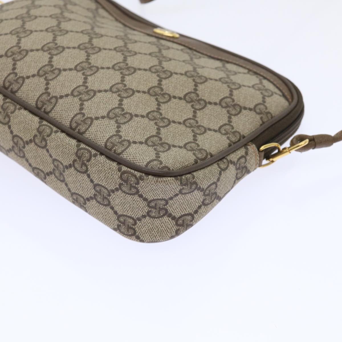 GUCCI GG Canvas Shoulder Bag PVC Leather Beige 97 02 068 yk8411